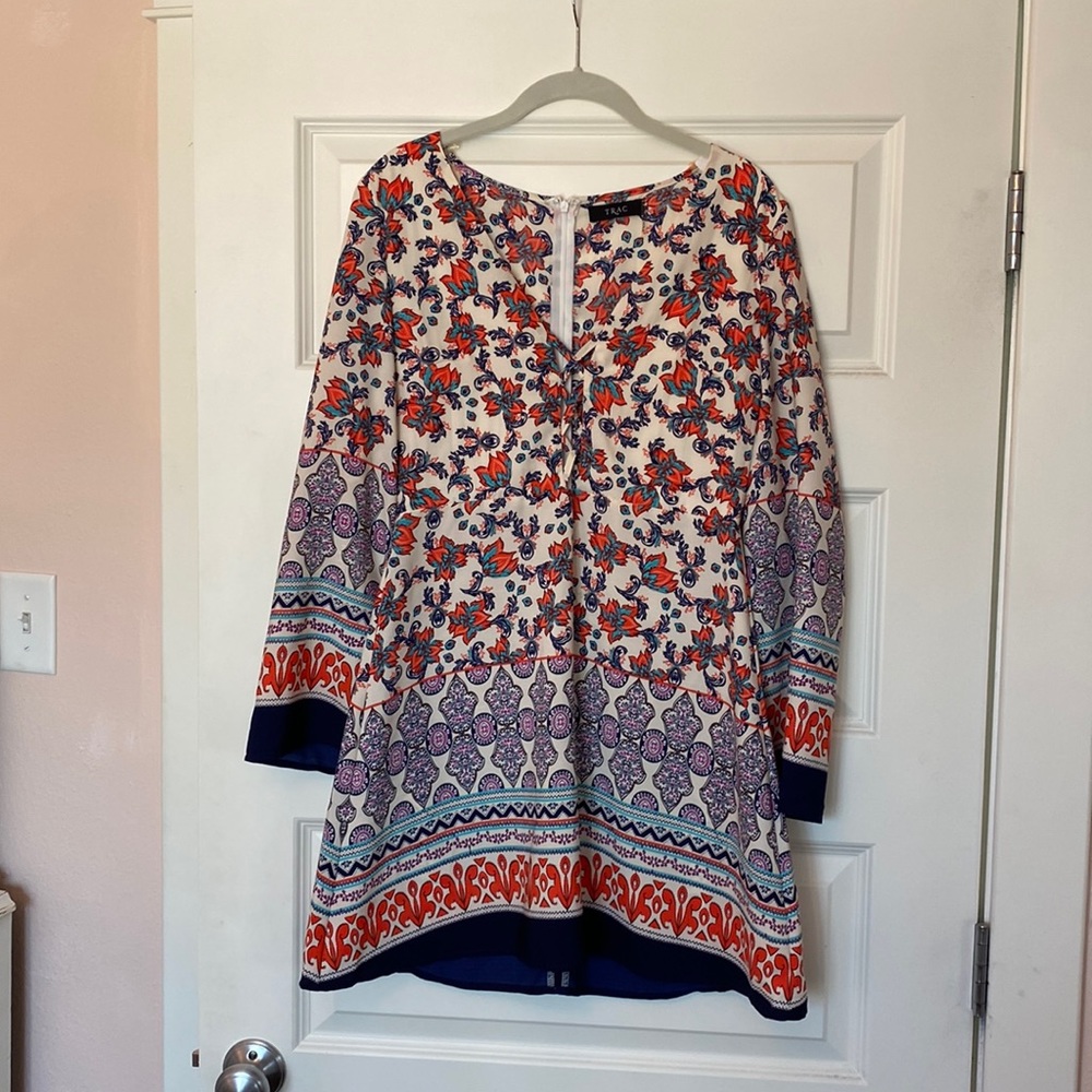 Multicolor mini dress. Worn once. Great condition.